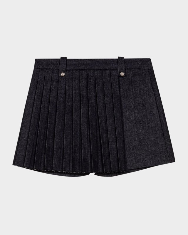 Iuplim Pleated Denim Skort